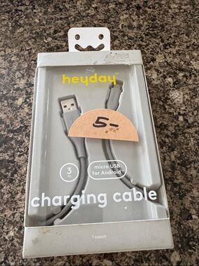 heyday Gray Micro USB Charging Cable - 3 ft (Packaged)